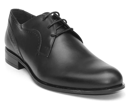 Pantofi eleganti barbati Praga negru (piele naturala) (Marime: 44)