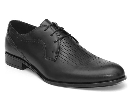 Pantofi eleganti barbati Belgium Negru (piele naturala) (Marime: 43)
