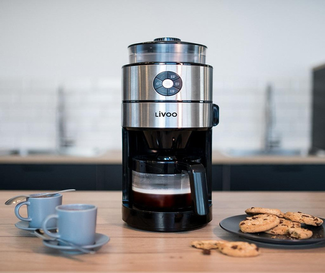 Električni aparat za kavo z avtomatskim mlinčkom Livoo 750 ml