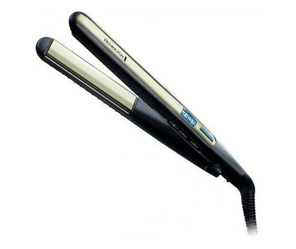 Placa de indreptat parul Remington S6500, 230 grade, LCD, Turbo Boost, negru/gri