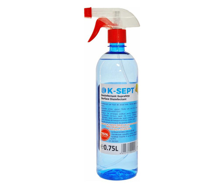 Dezinfectant de suprafete 750 ml, 75% alcool, K-Sept, Kynita, cu pulverizator