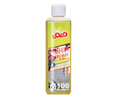 Parfum concentrat pentru rufe Bozo Vanilla Vanilie, 250 ml, 100 spalari