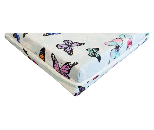 Somnart Ортопедичен матрак за легло с водоустойчив защитен калъф за бебета и деца модел Пеперуди 60x120
