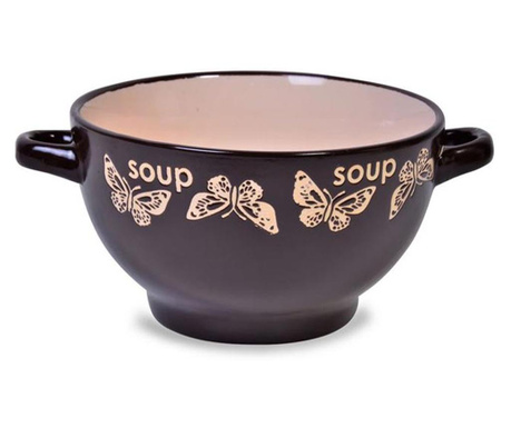 Керамична купа за супа Felis, Пеперуди, 650мл.