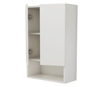 Corp Baie haaus Zed, Suspendat, 2 Usi, Alb lucios/Alb, MDF, L 48 x l 22 x H 72 cm