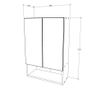Corp Baie haaus Zed, Suspendat, 2 Usi, Alb lucios/Alb, MDF, L 48 x l 22 x H 72 cm