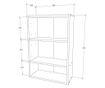 Corp Baie haaus Zed, Suspendat, 2 Usi, Alb lucios/Alb, MDF, L 48 x l 22 x H 72 cm