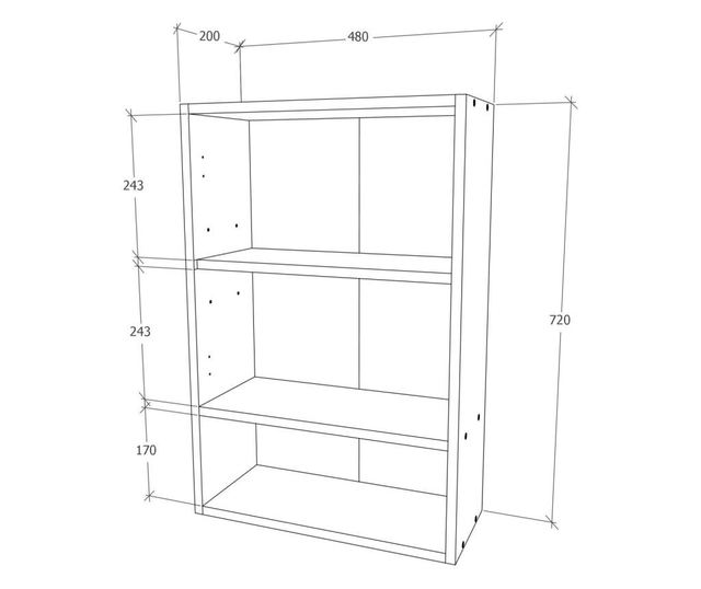 Corp Baie haaus Zed, Suspendat, 2 Usi, Alb lucios/Alb, MDF, L 48 x l 22 x H 72 cm