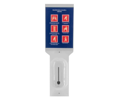 Suport de perete cu dozator automat pentru dezinfectare maini, alb, 1100ml