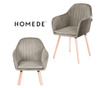 Set 2 scaune Homede, Lacelle, argintiu, 56x44x84 cm