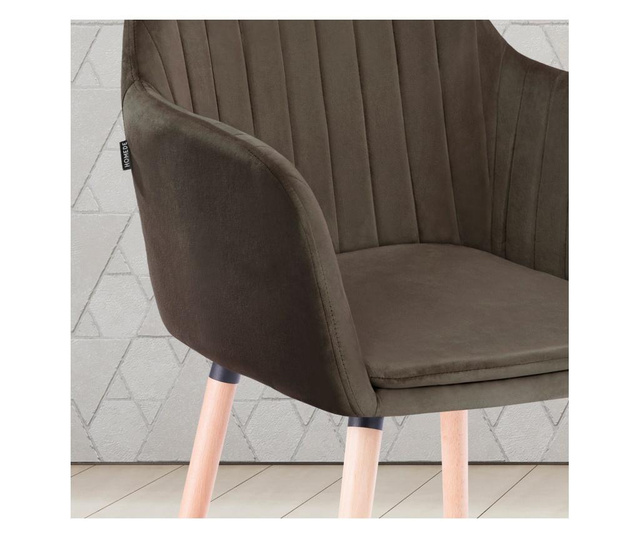 Set 2 scaune Homede, Lacelle, maro, 56x44x84 cm