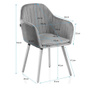 Set 2 scaune Homede, Lacelle, albastru, 56x44x84 cm