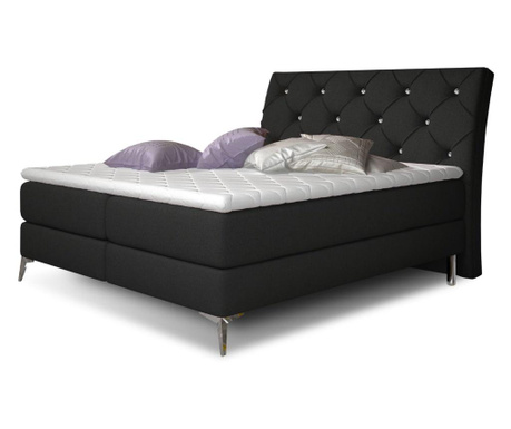 Boxspring krevet s prostorom za odlaganje Adel Black 140x200 cm