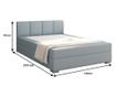 Pat boxspring 140x200, menta, RIANA KOMFORT