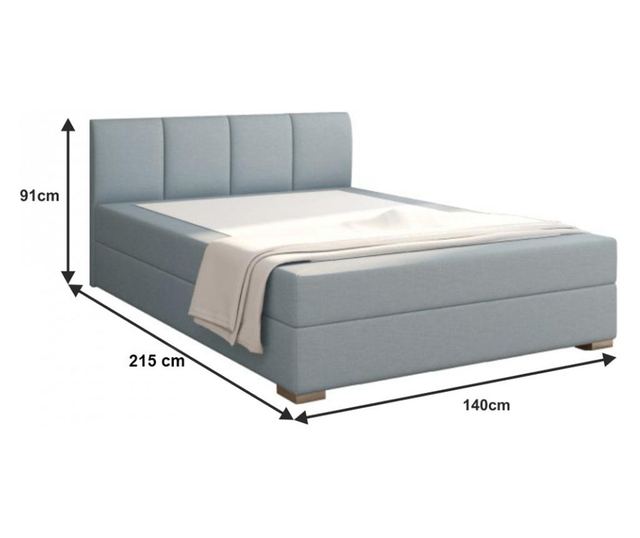 Pat boxspring 140x200, menta, RIANA KOMFORT