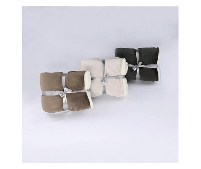 Patura cu doua fete, gri, 205x220, ANKEA TYP 3