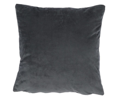 Perna, material textil de catifea gri inchis, 60x60, OLAJA TIPUL 8