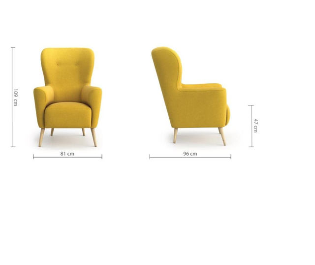 Fotelja Ahne Yellow