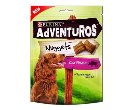 Лакомства за кучета в зряла възраст PURINA ADVENTUROS Nuggets, с Глиганско, 90гр.