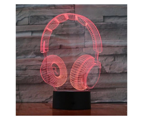 3D LED лампа Стерео слушалки