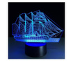 Черна 3D LED лампа Кораб