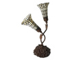Настолна лампа с Основа от От Метал Кафяво И Абажур От стъкло Tiffany 34x25x58 См  0