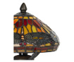 Настолна лампа с Основа от От Полирезин Кафяво И Абажур От стъкло Tiffany Ø 22x21 См  0