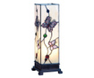 Настолна лампа с Основа от От Полирезин Черен И Абажур От стъкло Tiffany 12x12x35 См Clayre & Eef  0