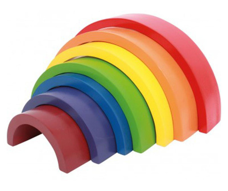 Joc lemn Montessori Curcubeu 7 piese Rainbow