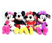 Mascota din plus fetita Minnie, 35 Cm, roz cu buline albe