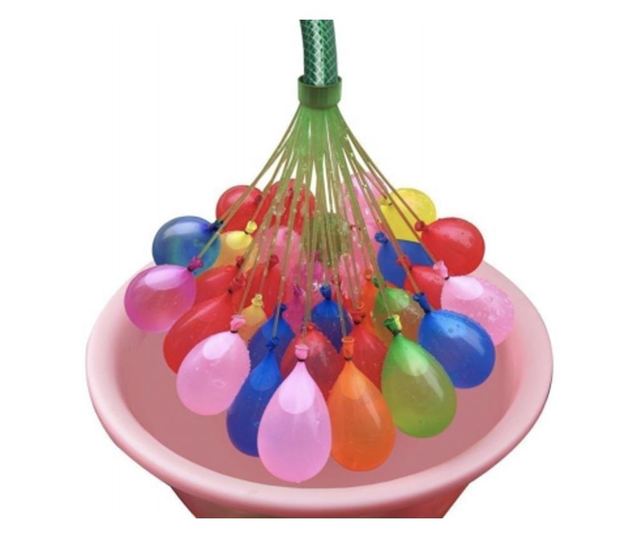 Set 111 Baloane Colorate pentru Apa, cu Sistem de Prindere
