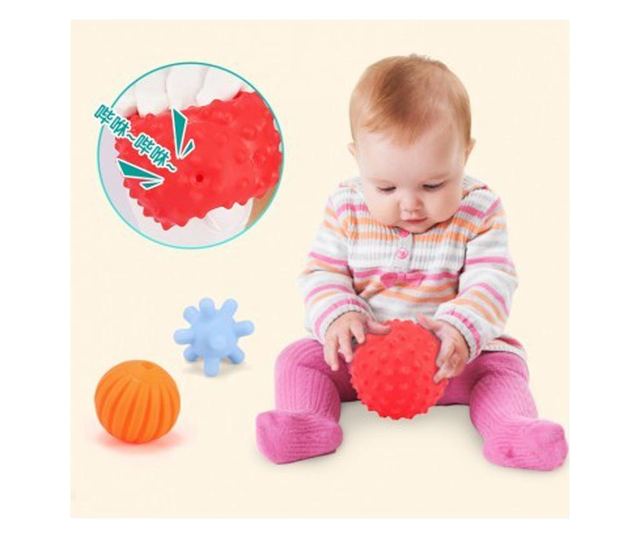 Set 6 mingi senzoriale pentru baita