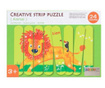 Puzzle cu piese betisoare din lemn, Creative Puzzle Stripes, Animale Salbatice