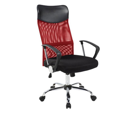 Ergonomická kancelářská židle s vysokou opěrkou, 3 různé barvy,červená