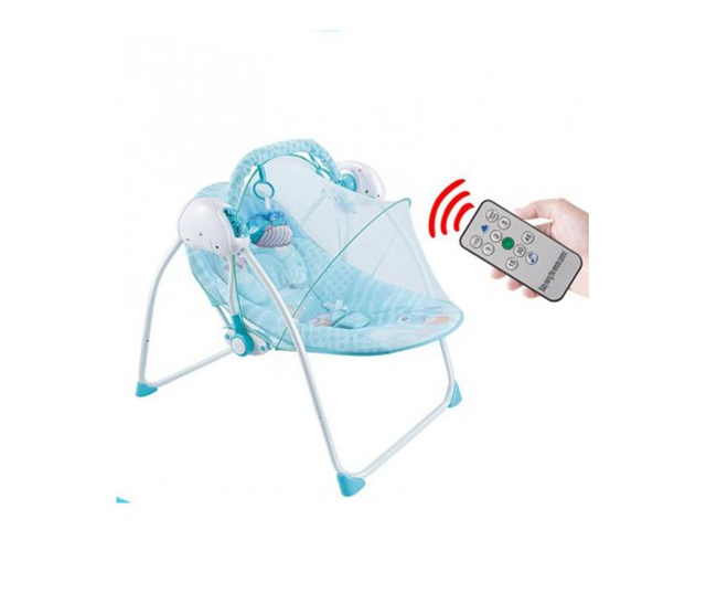 Balansoar A1 bebelusi cu telecomanda, Ocean blue - Krista¬Æ