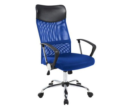 Scaun de birou ergonomic cu spatar inalt - Albastru Birou