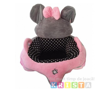Fotoliu bebe cu spatar - Minnie Mouse roz