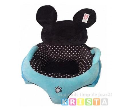 Fotoliu bebe cu spatar - Mickey Mouse bleu