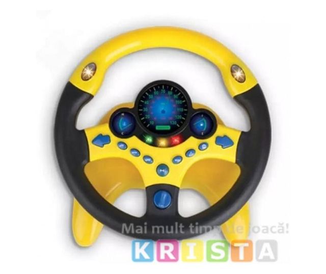 Volan Interactiv multifunctional, 2192E, cu suport, galben