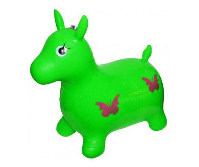 Calut gonflabil cu muzica si lumini, verde