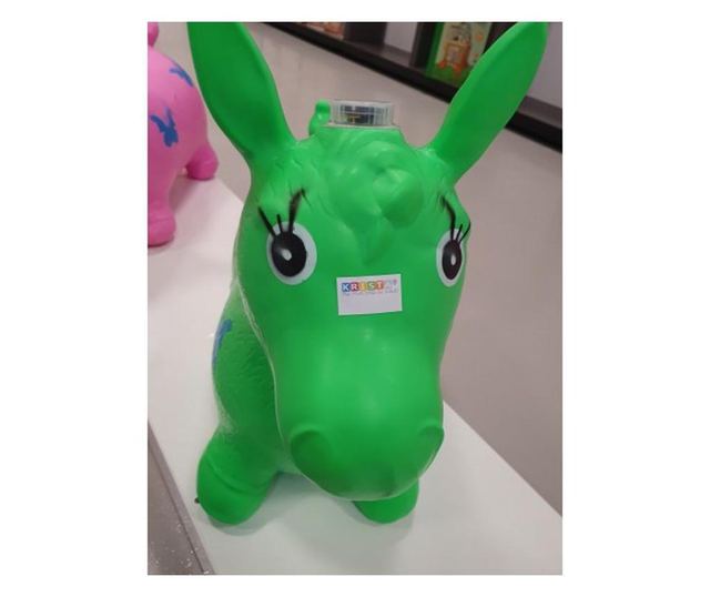Calut gonflabil cu muzica si lumini, verde