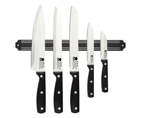 Set 5 nožev z magnetnim držalom Masterpro Gourmet Pepe