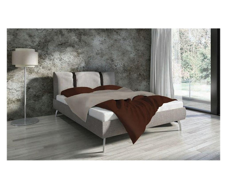 Lenjerie de pat, Bumbac, Ciocolata, 160x200 cm