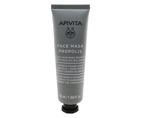 Masca Faciala, Face Mask Propolis Purifying Oil Balancing, Apivita, 50 ml