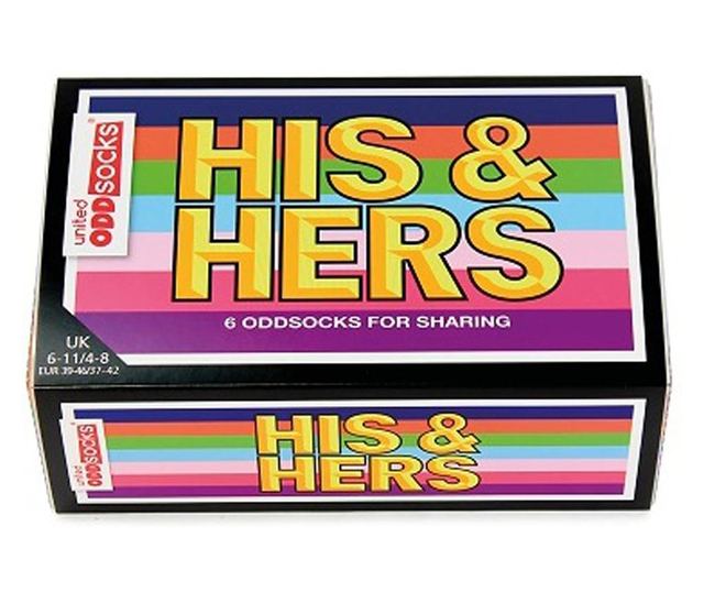 Комплект от 6 различни чорапи за мъже/жени HIS & HERS