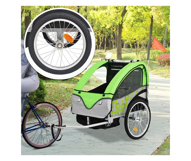 Cyklovozík pre deti za bicykel, nosnosť 30 kg