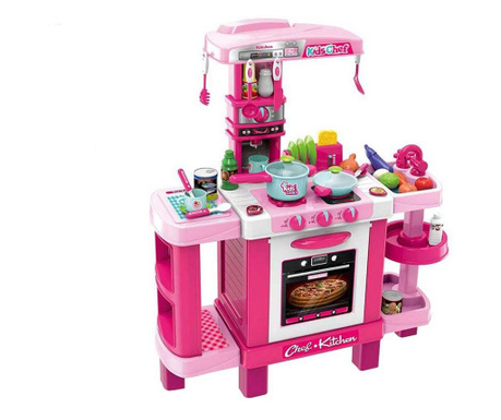 Nagy játékkonyha, kiegészítőkkel, pink