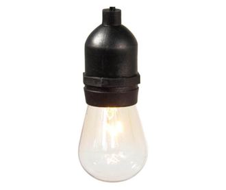 Ghirlanda luminoasa decorativa impermeabila, cu 15 becuri LED soclu E27, 14,6 m - Alb cald