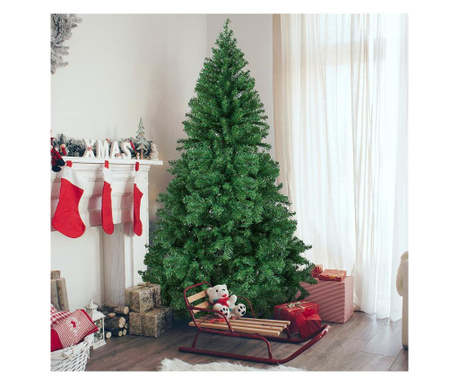 Umělý vánoční stromeček Nordmann s kovovým stojanem ve 4 velikostech, s vůní jako dárek-210 cm no