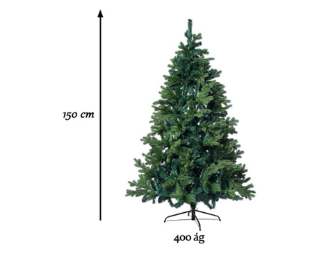 3D vánoční stromeček s kovovým stojanem v několika velikostech-150 cm